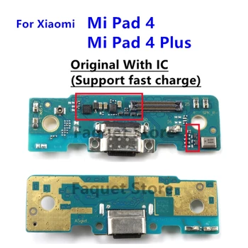 100% Оригинален USB Порт За Зареждане Конектор за Зарядно Устройство Flex За Xiaomi Mi Pad 4 Plus Pad 4 Док-станция С Микрофон