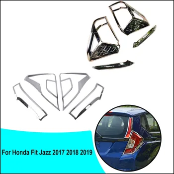 За Honda Fit (Jazz 2017 2018 2019 Автомобилен стайлинг, за довършителни работи на купето, Задна светлина, Рамка за лампи, стикер, Детайли панел, абсорбатори, 4 бр.