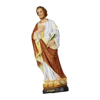 Католическата Статуетка на Св. Йосиф от Смола, за Полицата на рафтовете в Хола