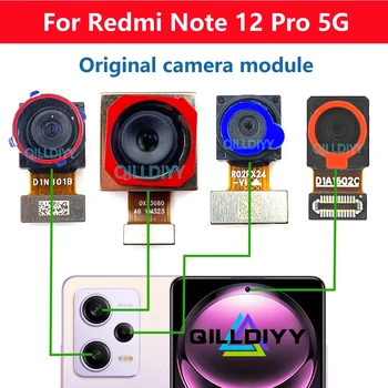 За Xiaomi Redmi Note 12 Pro 5G Note12pro Задната част на предната камера Оригинална предна селфи Модул за камера за задно виждане Гъвкав кабел