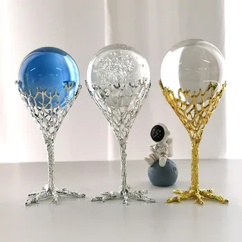 Лесен Луксозна Метална Кристална Топка Витражный Балон Bubble Топка За Украса На Дома Абстрактни Форми На Златни Изделия И Изискани Подаръци