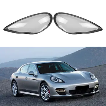За Porsche Panamera 2010-2013 Корпус лявата светлини Лампа Прозрачен капак на обектива Капак фарове