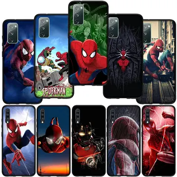Marvel Spiderman Спайдърмен Калъф за Телефон Samsung Galaxy S22 S23 S21 S20 Fe Ultra S8 Plus A12 A13 A21S A71 S7 Мек Корпус