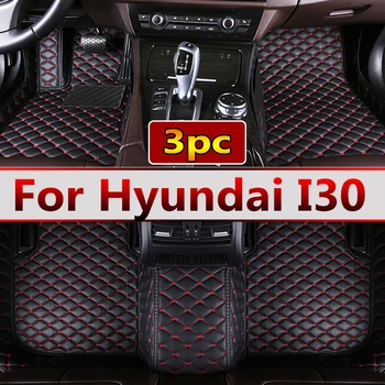 Обичай Кожени автомобилни постелки за Hyundai I30 2009 2010 2011 2012 2013 2014 2015 Килими, Килими и накладки за краката, Аксесоари