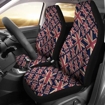 Лондон, Британски Флаг, принт, калъф за седалка, Комплект покривала за автомобилни седалки, 2 броя, автоаксесоари, автомобилни постелки, калъф за възглавница на седалката Four Seasons
