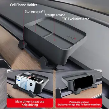 За Tesla, Модел 3 Y Държач за мобилен телефон и Т.н. Притежател на Въздушна Кутия Органайзер Силиконова Вентилационна Плат Аксесоари Auto W2A3