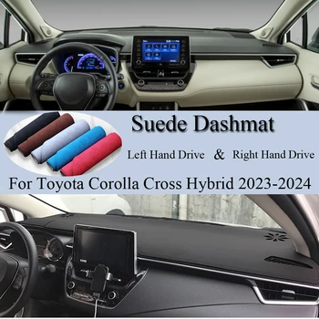 За Toyota Corolla Cross Hybrid 2023 2024, Замшевый подложка за арматурното табло, козирка, подложка за арматурното табло, автомобилни аксесоари