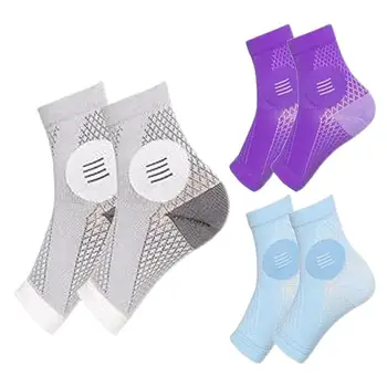 Компресия чорапи за невропатия, 3 чифта компрессионных чорапи без пръсти, За жени, Дишащи правят чорапи за джогинг, Успокояващ Спортни чорапи