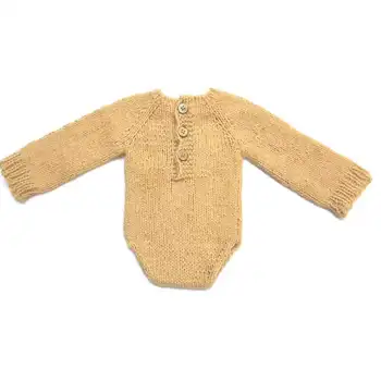Реквизит за снимки на новородени Панталони Студийная облекло Вязаная норковая дрехи ръчна изработка