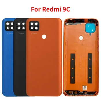 Делото За Xiaomi Redmi 9C Капак на Отделението за батерията на Камерата от Задната Врата, Калъф с Рамка Камера резервни Части За Ремонт на Обектив