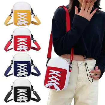 Многофункционална чанта за телефон, модни дамски чанта през рамо за телефон, портфейл, лека симпатична чанта във формата на маратонки