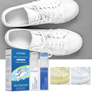 Комплект за почистване на бяла обувки Муссовая Пяна, Избелващ Почистващ гел, Водоустойчива средства и протектор за маратонки, Кожени обувки за обучители