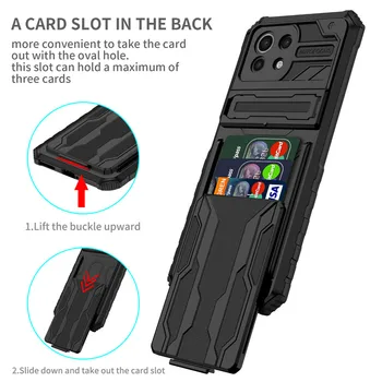 За Xiaomi Mi 11 Lite Hybrid Case Armor Противоударная Делото За Xiaomi 11Lite Mi11 Lite Слот За карти с Памет Скоба Поставка Притежателя на Седалките