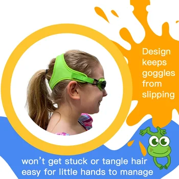 Плувни очила Frogglez със защита от замъгляване за деца под 10 години (3-10 години), Препоръчван олимпийски плувец; висок Клас безболезнен каишка