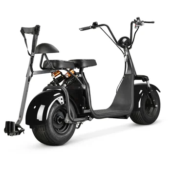 Висококачествен превоз на далечни разстояния 2000 W 60 В, 14-инчов семеен триколка 4-колесни електрически скутер 2 голф
