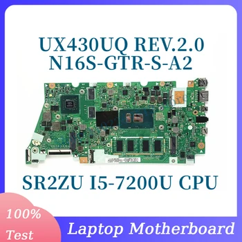 UX430UQ REV.2.0 С процесор SR2ZU I5-7200U дънна Платка за лаптоп Asus UX430UQ дънна Платка N16S-GTR-S-A2 8 GB 100% Пълна Протестированная Добра
