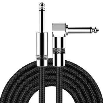 Китара кабел 10 метра Кабел за електрически инструменти Кабел китарен бас-усилвател за електрически мандолини Гитарная клавиатура аудио кабел Лесен за използване
