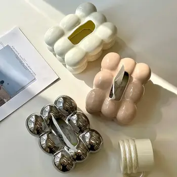 Държач за кърпички Керамични десктоп украса под формата на бонбони Тенис на калъф за салфетки Кутия за салфетки Стоки за дома