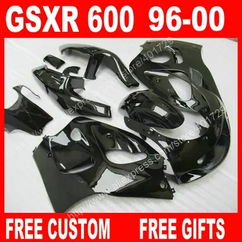Безплатни потребителски обтекатели за SUZUKI SRAD 1996 1997 1998 1999 2000 GSXR600 Лъскаво черен 96-99 GSXR 600 GSXR750 комплект обтекателей DB663
