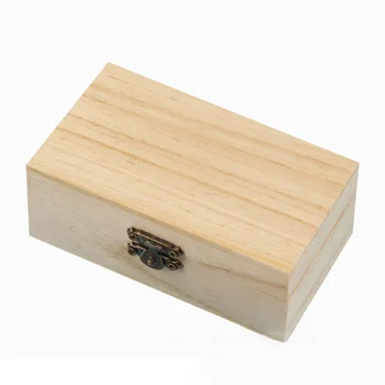 Дървена квадратна кутия за съхранение от 1 бр. подарък за Деня на майката, домашна кутия за спомен, богат на функции за подарък кутия за бродерия, сватбена подарък кутия