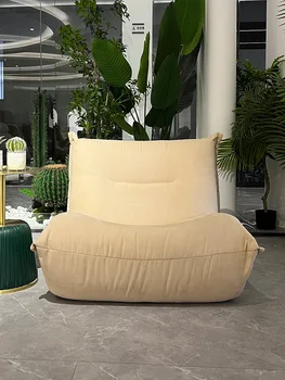 Просто модерно кресло за отдих, фасонный памук разтегателен диван, дизайнерски стол-люлка гъсеница с възможност за сгъване на облегалката