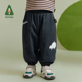 Stanislav/ на Ежедневните панталони за малки деца, на Новост на зимата 2023, Многоцветен топло космически кораб, Модни дрехи за деца Детски дрехи