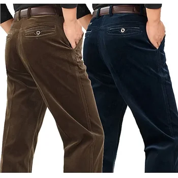 Вельветовые панталони свободни джоггеры за бягане за мъже на средна възраст татко задава през есента и зимата 2023 година, мъжки ежедневни Панталони за мъже