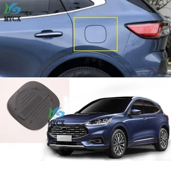 За Ford Escape, Kuga 2020 2021 аксесоари от въглеродни влакна хромирана капачка на резервоара детайл за полагане на автомобила