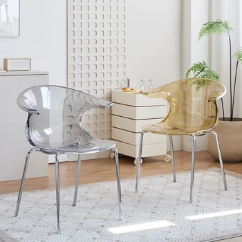Модерни минималистичные трапезни столове Акрилни Домашни Трапезни столове креативен дизайн С облегалка Sillas De Comedor Мебели за дома WZ50DC