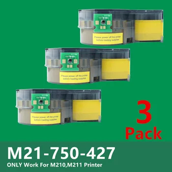 3PK С Нов ЧИП Производител на Винилови Етикети M21-750-427 Принтер С тонер касета За Филмова ЛЕНТА, Лентата за Управление, Електрически Панел, HANG Datacom