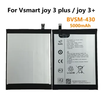 Висок клас Батерия 5000 ма BVSM 430 За Vsmart joy 3 plus/joy 3 + BVSM-430 BVSM430 Резервни Батерии Bateria 