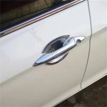 за HYUNDAI ELANTRA 2011 2012 2013 ~ 2016 ABS Хромирана рамка, която да дръжката на Купата на Врата копчето Защитно покритие Покритие на капачката на Аксесоари за Автомобили