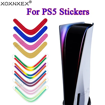 Стикер с светлинна ивица за вашата конзола PS5, самозалепващи етикети, калъф с led светлинна лента за игрови аксесоари от въглеродни влакна PS5.