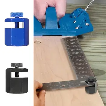 Квадратни Монтажни приспособления за рамка за точно оформление на стълбите и рамкиране на гредите Нескользящая дръжка за измерване на стълби с накатанным винт за палеца