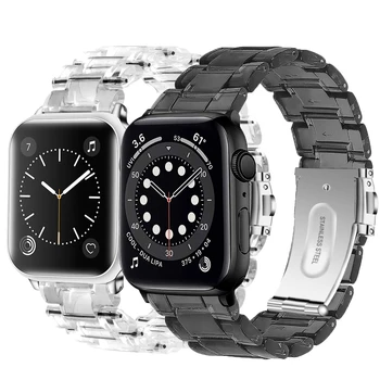 връзка гривна за Apple watch 40 мм 44 мм каишка серия 6 5 4 se каишка за iwatch se 3 38 мм 42 мм въжета женски мъжки пластмасови correa