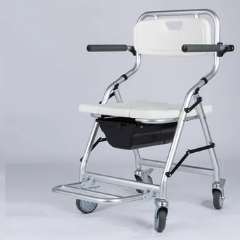 Стол-каталка от алуминиева сплав, Произведено Тоалетна, сгъваем шкаф за възрастни хора, страдащи от гемиплегией, Стол за вземане на душ, Баня за инвалиди