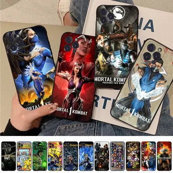 Калъф за телефон Mortal Kombat за iPhone 15 8 7 6 6S Plus X SE 2020 XR XS 14 11 12 13 Mini Pro Max Mobile Case