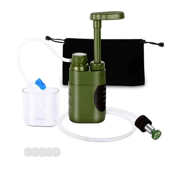 1 комплект защитни аварийни водоочистителей Инструменти за възстановяване на оцеляване Мини-филтър за вода Портативен за къмпинг