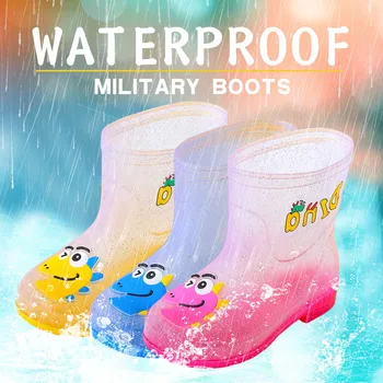 Детски непромокаеми обувки за момчета и момичета, водоустойчив обувки, сладки бебешки непромокаеми обувки за ученици, водоустойчив непромокаеми обувки с анимационни герои Four Seasons