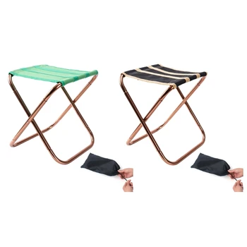 Сгъваем стол от алуминиева сплав мини-размер за пътуване, разходки, риболов с чанта за носене