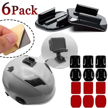 1-6 Опаковки, Самозалепващи Колани за GoPro Hero DJI Osmo Action Series Sticky Основата на Конзолата на Камерата е Плоска и Извита Поставка за Аксесоари