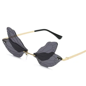 Слънчеви очила без рамки за жени с крилца водни кончета