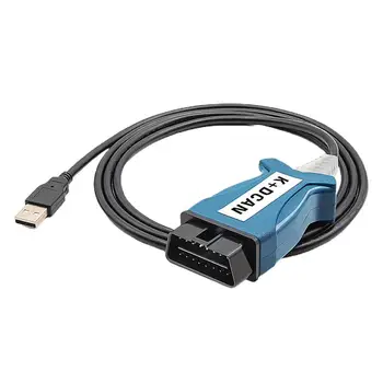 KDCAN Авто инструмент за диагностика Кабел OBD2 Интерфейс USB с ключ Инструмент за сканиране на автомобилни данни Удобен за използване чип FT245RL