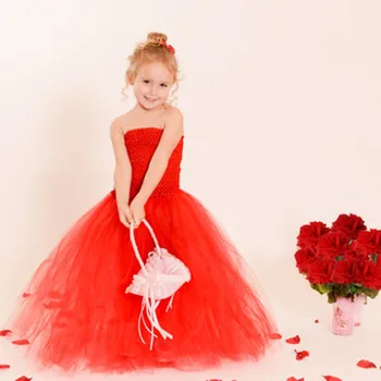 Коледа ново европейското и американското рокля на принцеса сватбена рокля с цветен модел за деца от детската градина, дрехи за шоуто-момичета