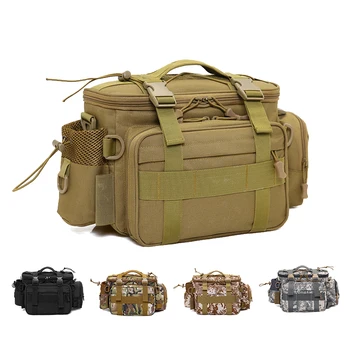 Водоустойчива чанта за съхранение на огнестрелни оръжия 600D, чанта за съхранение на тактически съоръжения, Molle система, ловни принадлежности цвят каки, чанта-прашка за инструменти