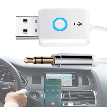 Автомобилен адаптер Безжичен автомобилен приемник и предавател Удобен стабилен USB адаптер Plug And Play Многофункционална музика в колата