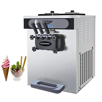 Търговска Машина За Производство на Мек Сладолед Електрическа Настолна Машина за Производство на Сладолед с 3 Вкусове Кухненски Уреди 110V 220V
