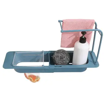 Рафтове за съхранение на мивки, притежателят на кошници за кухненски мивки, устойчив на абразия Притежателя гъба за мивки, мрежест филтър за водосточни кошница за мивка