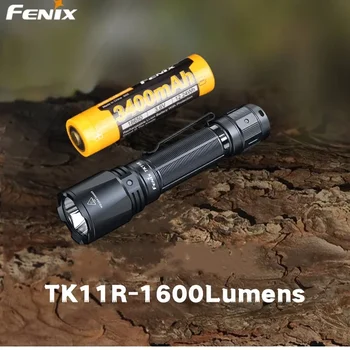 Фенер Fenix TK11R Conpact Military & Duty 1600Lumens Type-C, Акумулаторна батерия EDC Troch Light Включва батерия с капацитет 3400 mah
