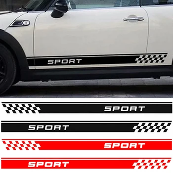Етикети за състезания с автомобили, пола, в страничната лента, винил за спортни автомобили, графична стикер на рамо на каросерията на Bmw Ford, аксесоари за настройка на мини-автомобили